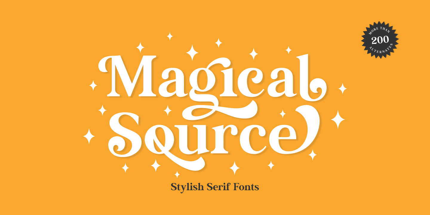 Beispiel einer Magical Source-Schriftart